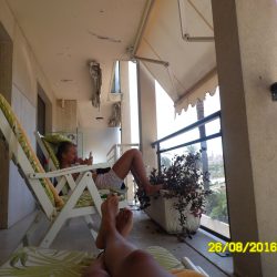 En la terraza del depa